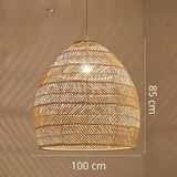 Rattan Bell Pendant Light view 7