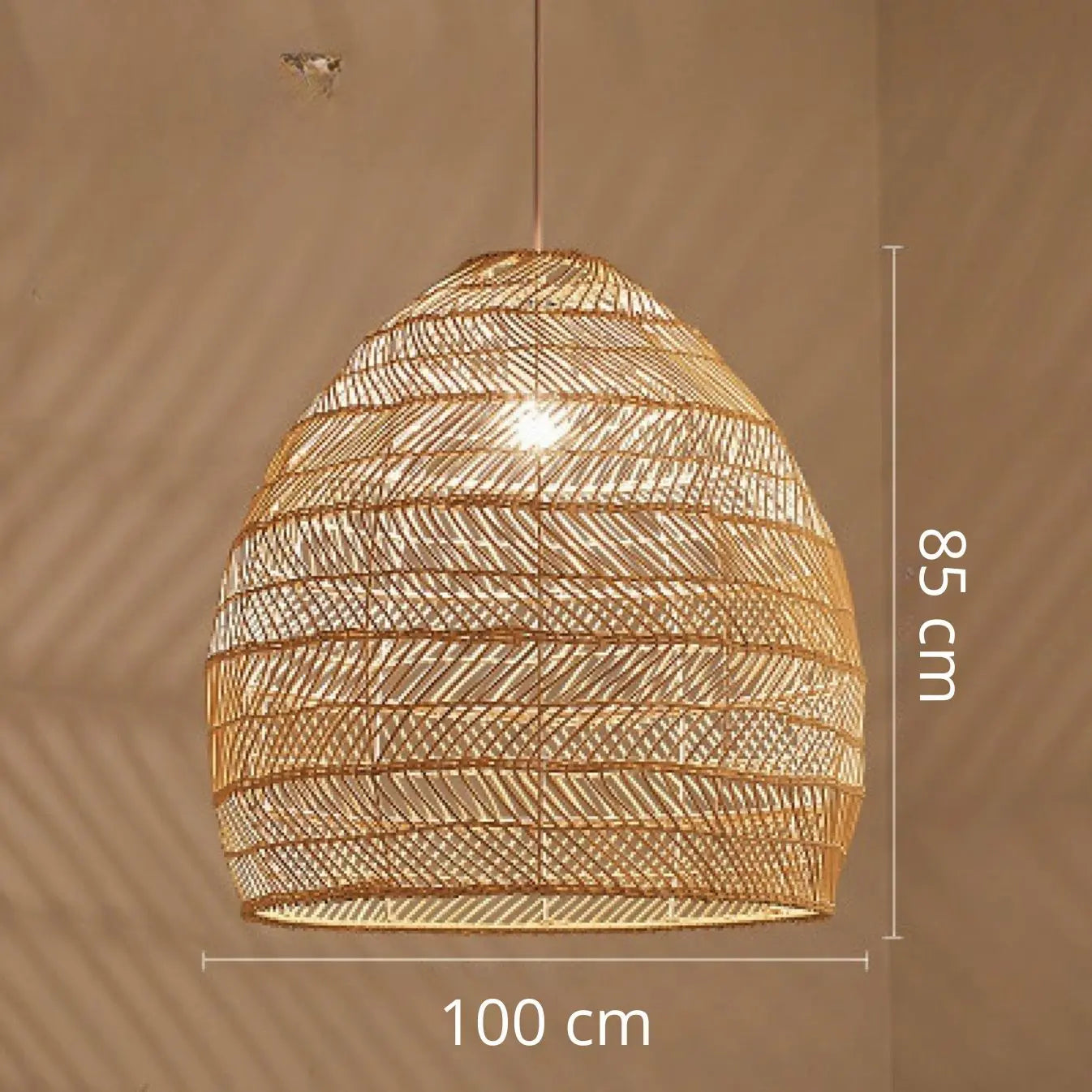 Rattan Bell Pendant Light view 7