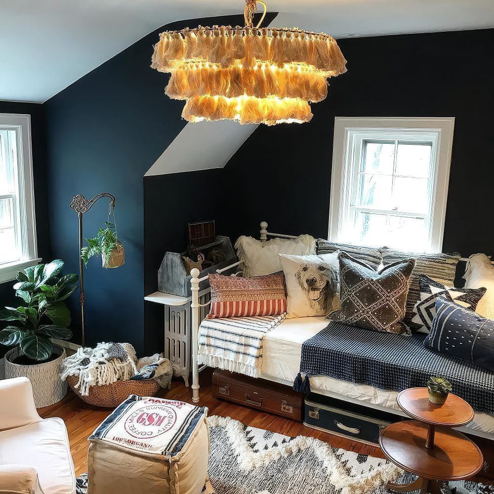 Boho Tassel Tiered Pendant Light view 3