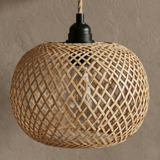 Rattan and Wood Wall Light view 3