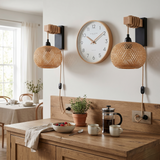 Rattan and Wood Wall Light view 5