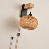 Rattan and Wood Wall Light view 8
