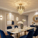 Brass and Crystal Ceiling Light view 1