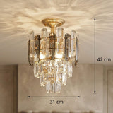 Brass and Crystal Ceiling Light view 3