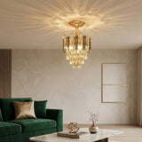 Brass and Crystal Ceiling Light view 6