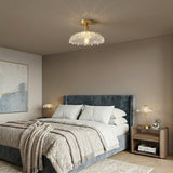 Brass and Glass Ceiling Light view 3