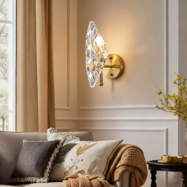 Brass and Glass Wall Lights