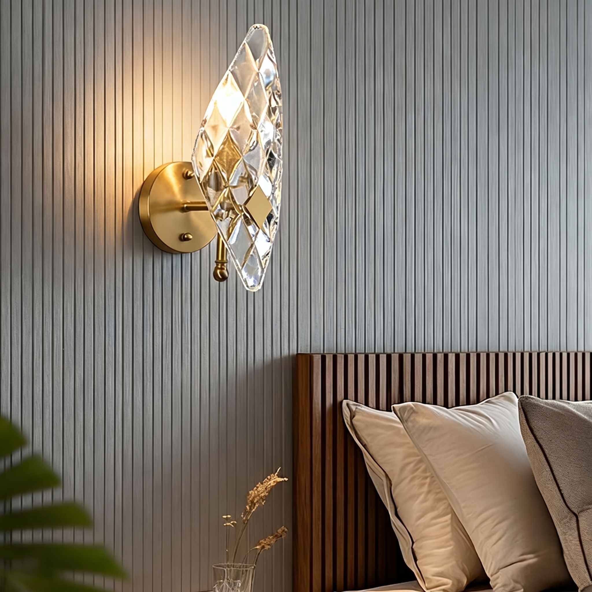 Brass and Glass Wall Lights view 4