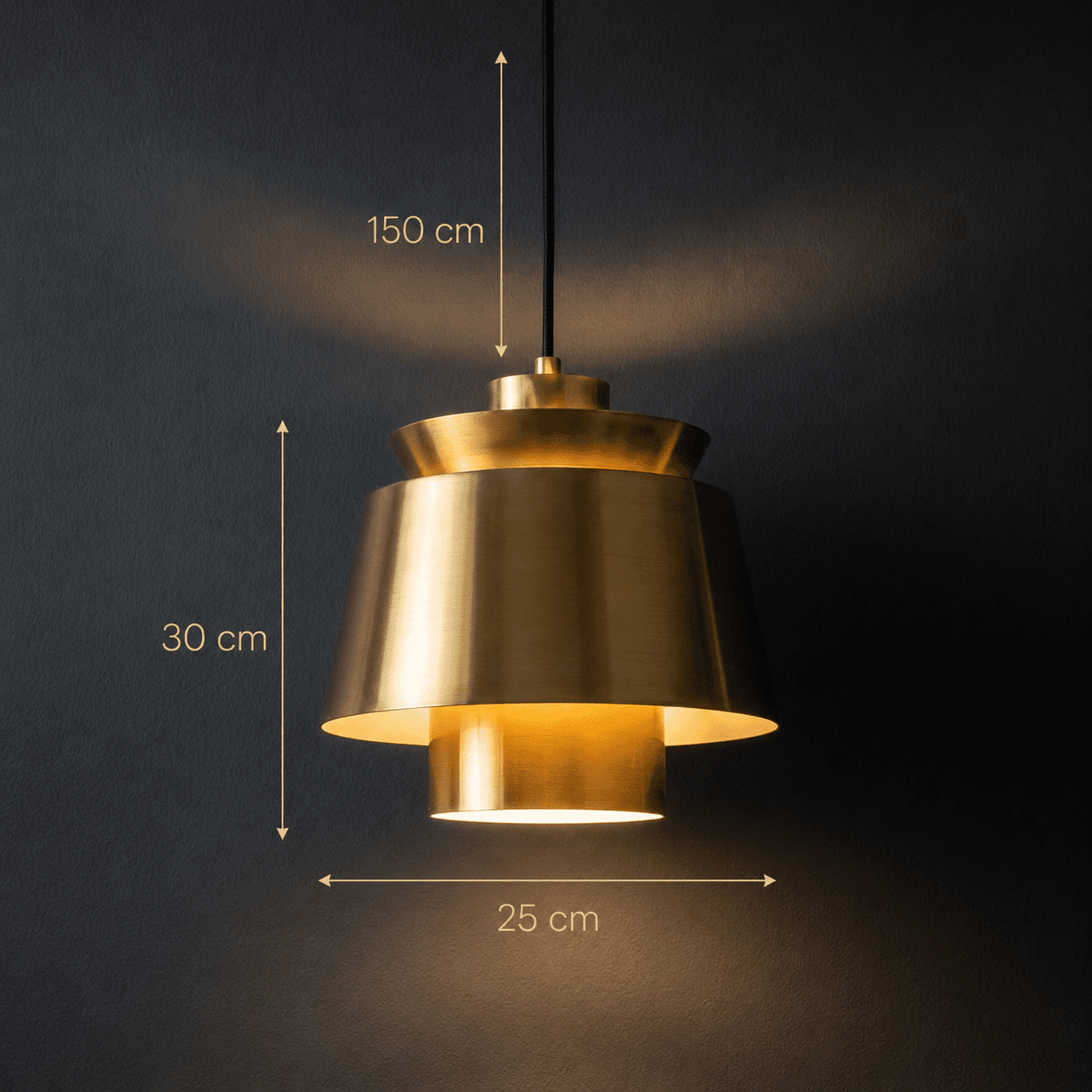 Tiered Brass Pendant Light view 3