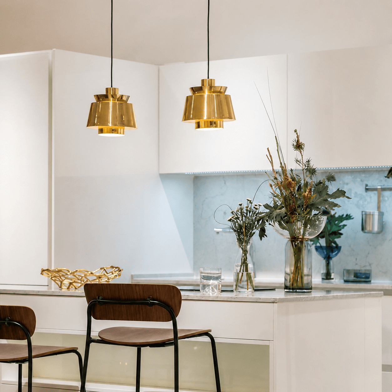 Tiered Brass Pendant Light view 8