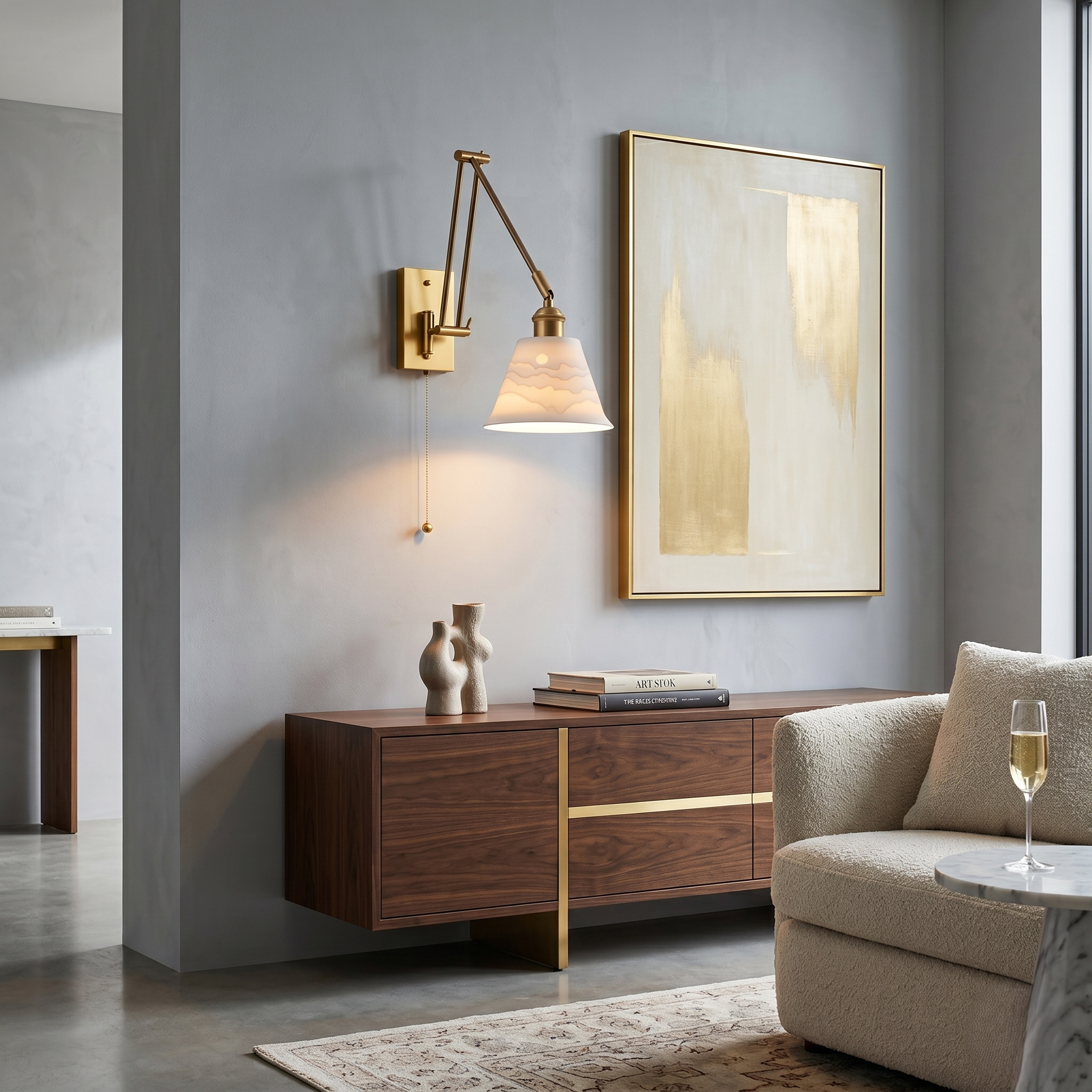 Brass Wall Lights with Switch view 1