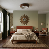 Brown Floral Flush Ceiling Light view 6