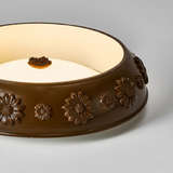 Brown Floral Flush Ceiling Light view 8