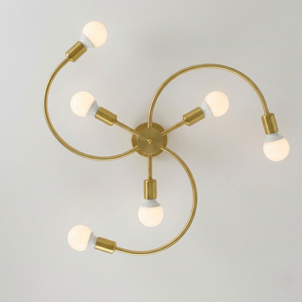 Brushed Brass Ceiling Light view 6