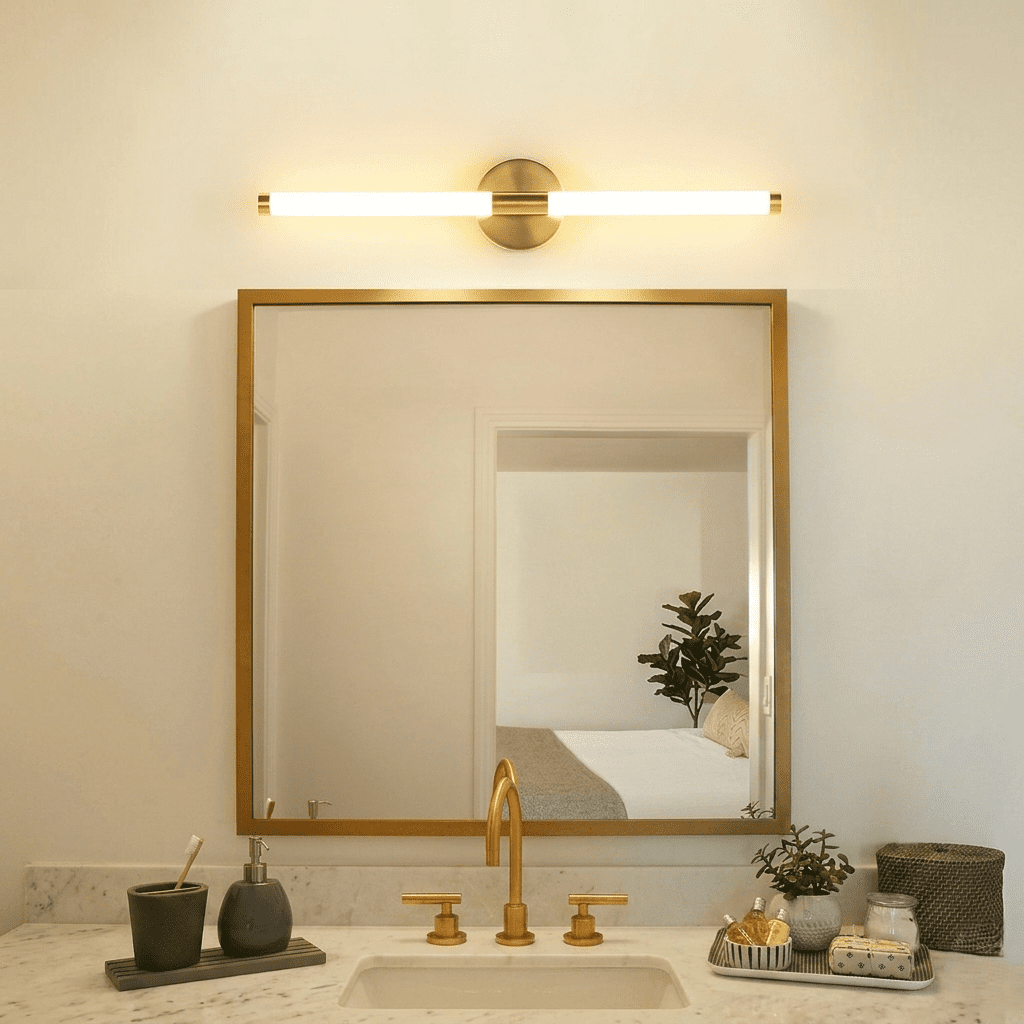 Brushed Brass Linear Wall Light view 2