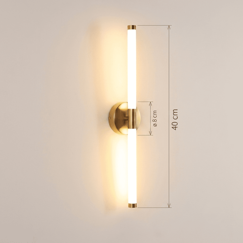 Brushed Brass Linear Wall Light view 7
