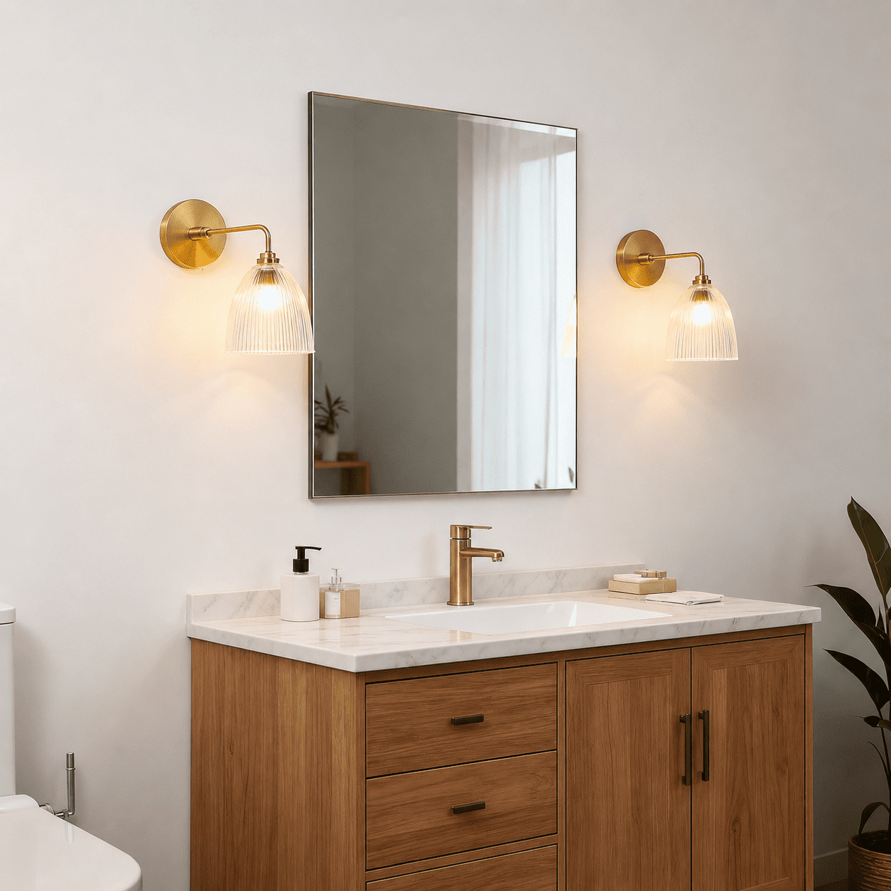 Brushed Brass Wall Lights view 2