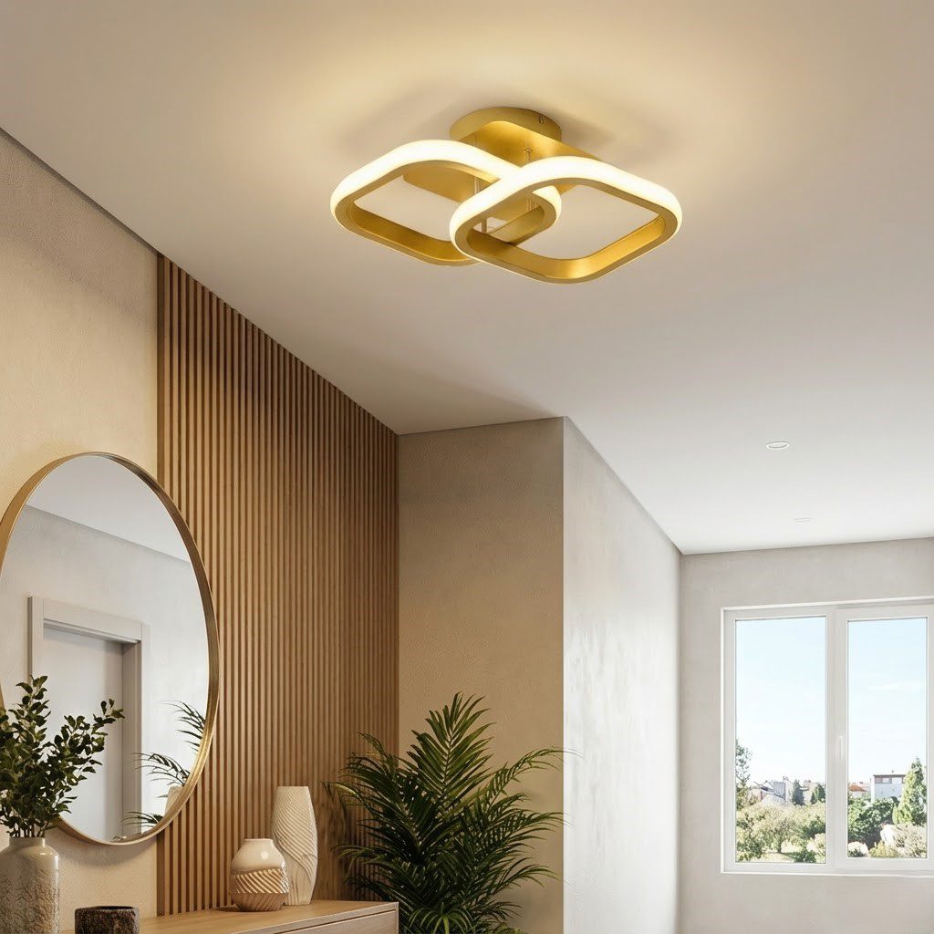 Brushed Gold Ceiling Light view 1