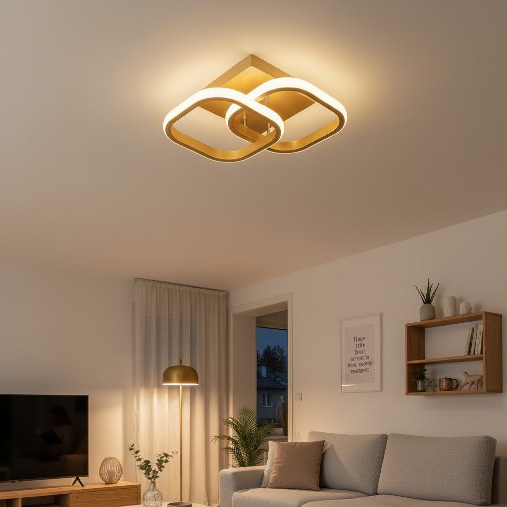 Brushed Gold Ceiling Light view 5