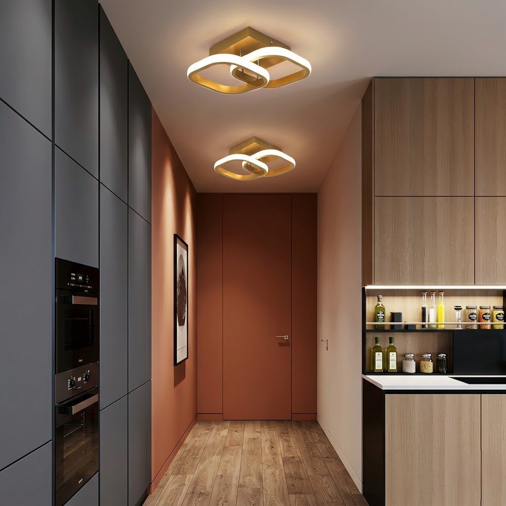 Brushed Gold Ceiling Light view 6