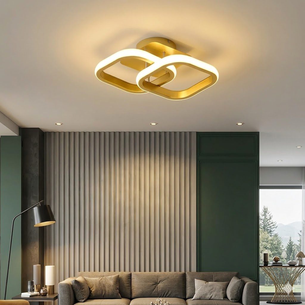 Brushed Gold Ceiling Light view 7