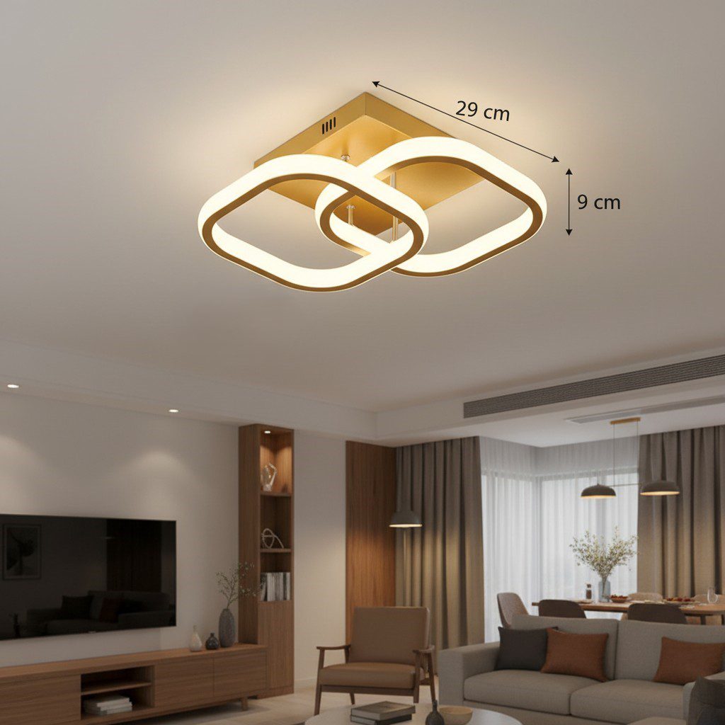 Brushed Gold Ceiling Light view 8