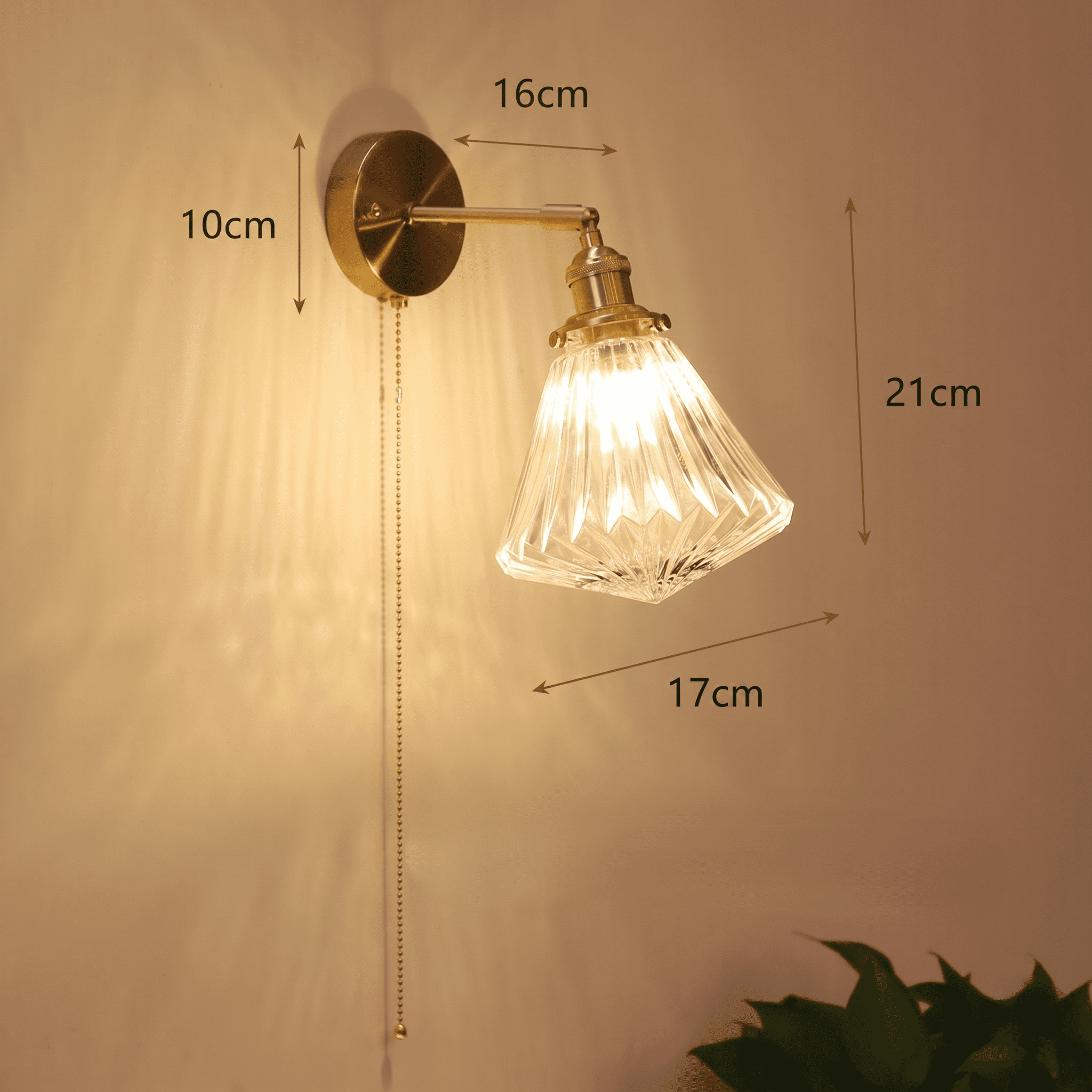 Brushed Gold Wall Lights view 2