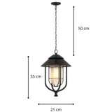 Suspension lanterne noir extérieure view 6