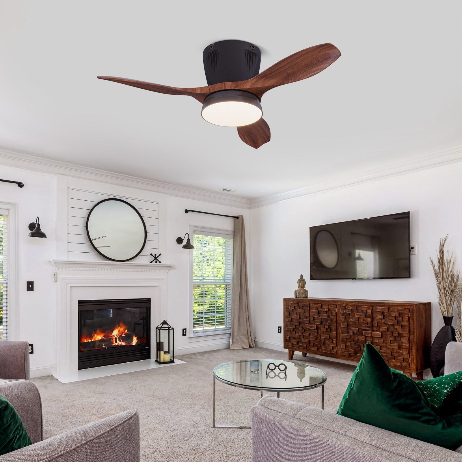 Wooden Ceiling Fan Light view 8