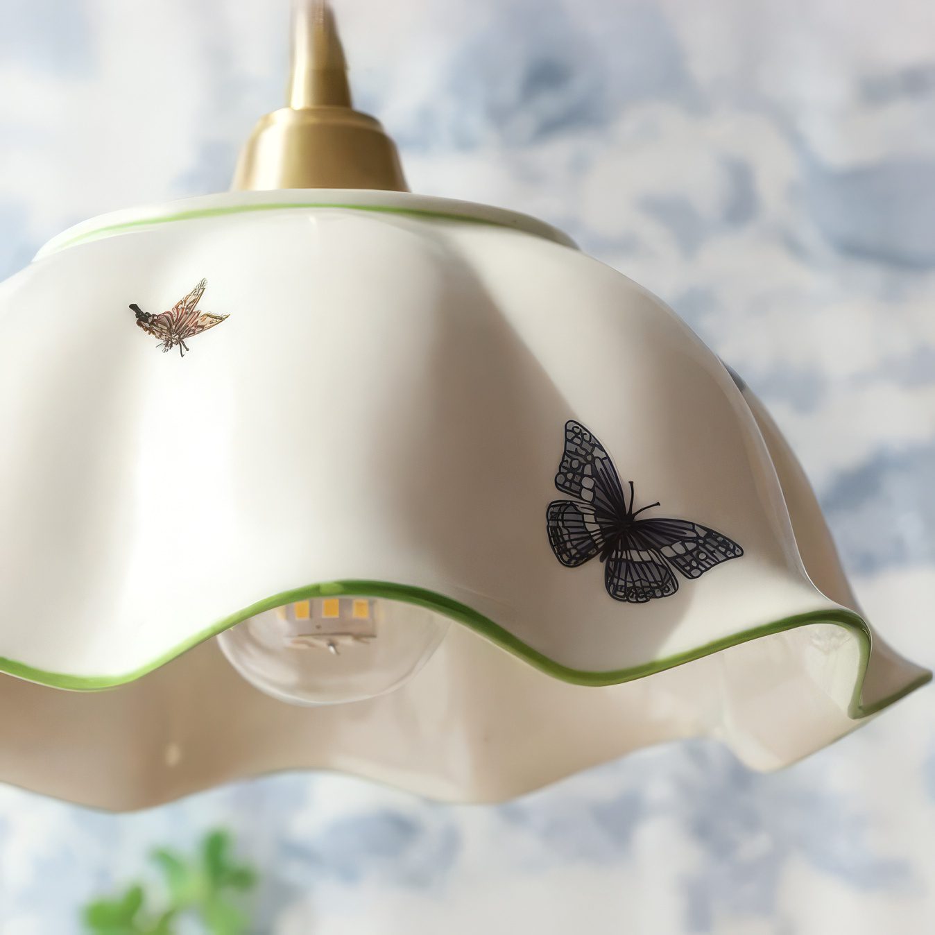 Ceramic Petal Shade Pendant Light view 3