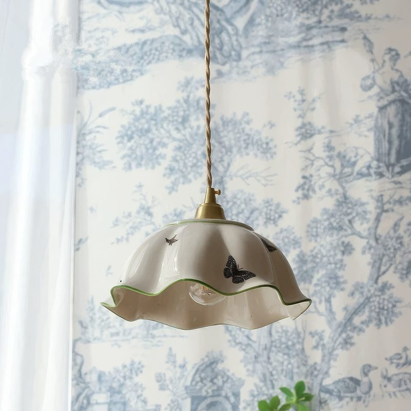 Ceramic Petal Shade Pendant Light view 6