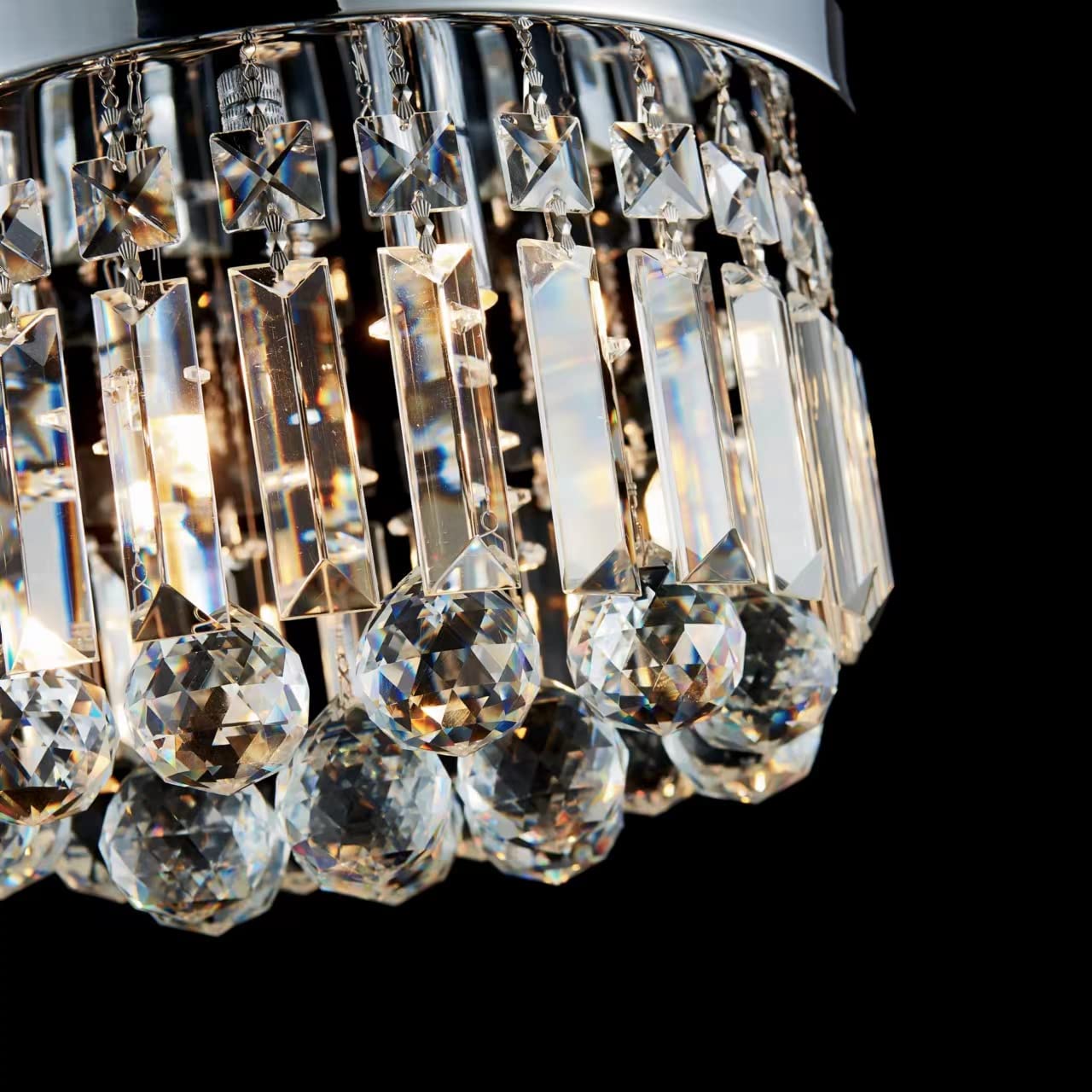 Chrome Flush Ceiling Light view 2