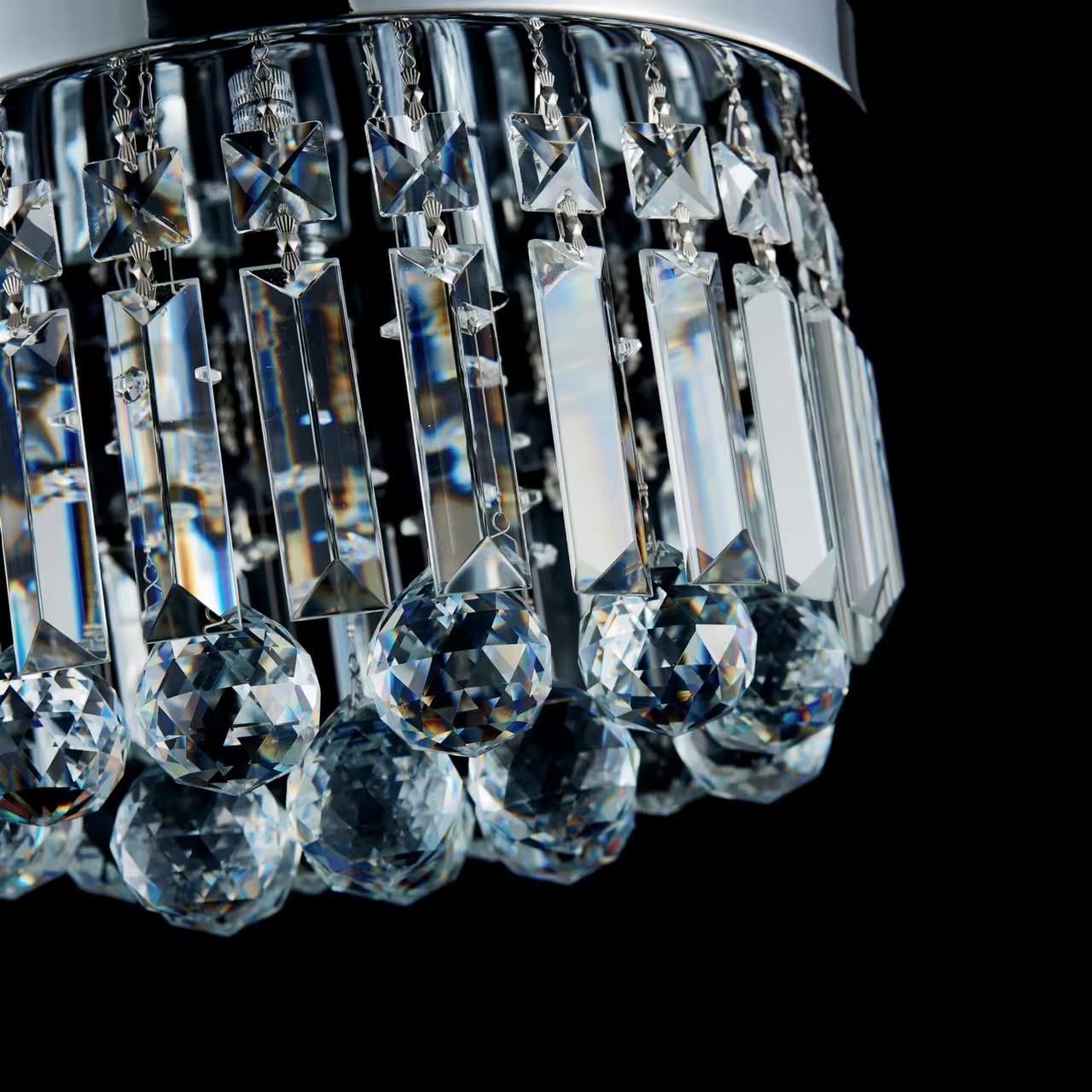 Chrome Flush Ceiling Light view 4
