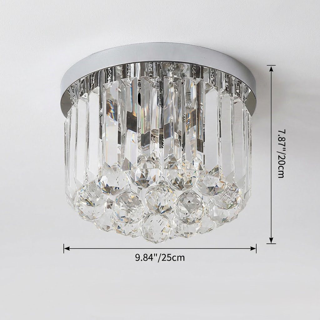 Chrome Flush Ceiling Light view 5