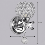 Chrome and Cut Glass Wall Light view 3