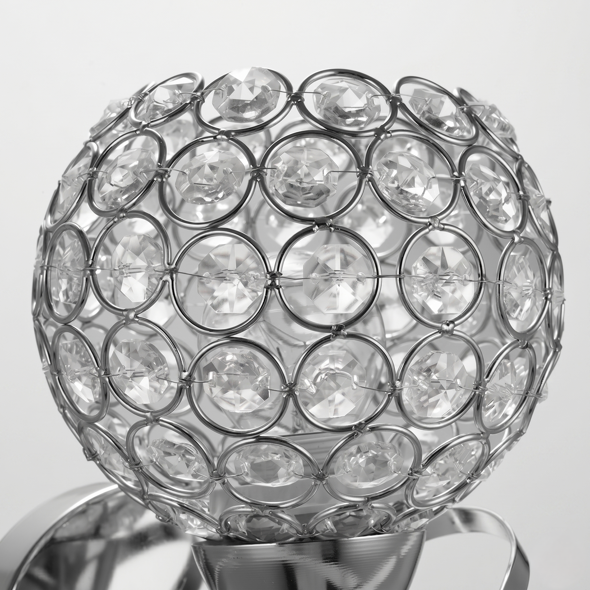 Chrome and Cut Glass Wall Light view 4