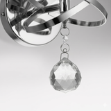 Chrome and Cut Glass Wall Light view 5