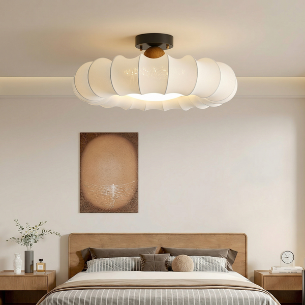 Large Fabric Petal Ceiling Light