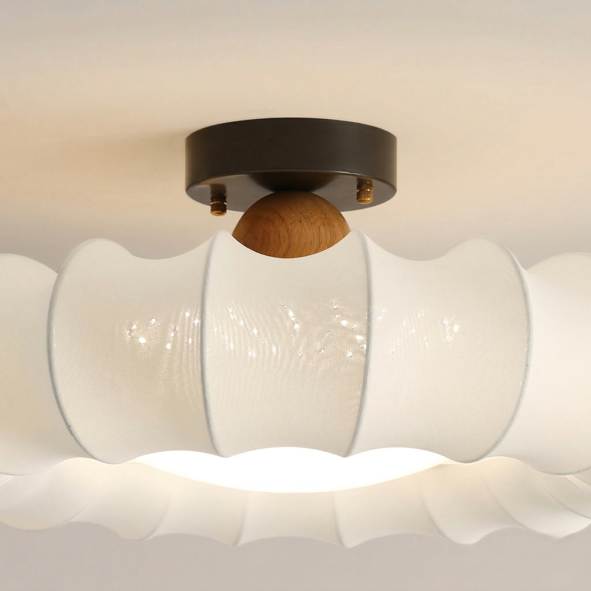 Large Fabric Petal Ceiling Light view 3