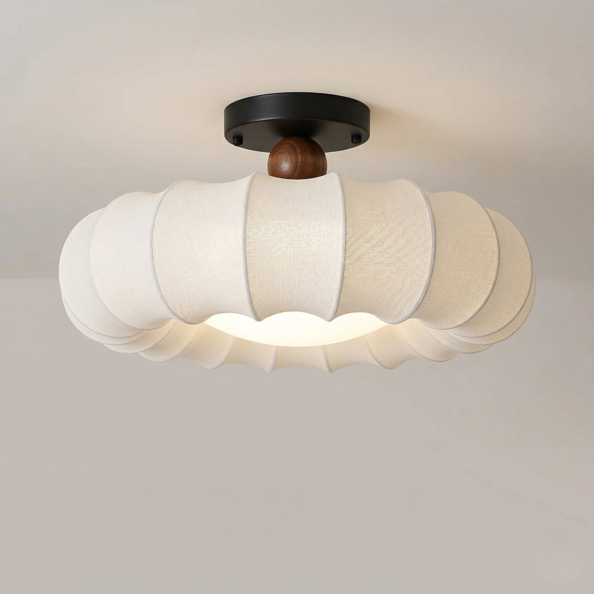 Large Fabric Petal Ceiling Light view 4