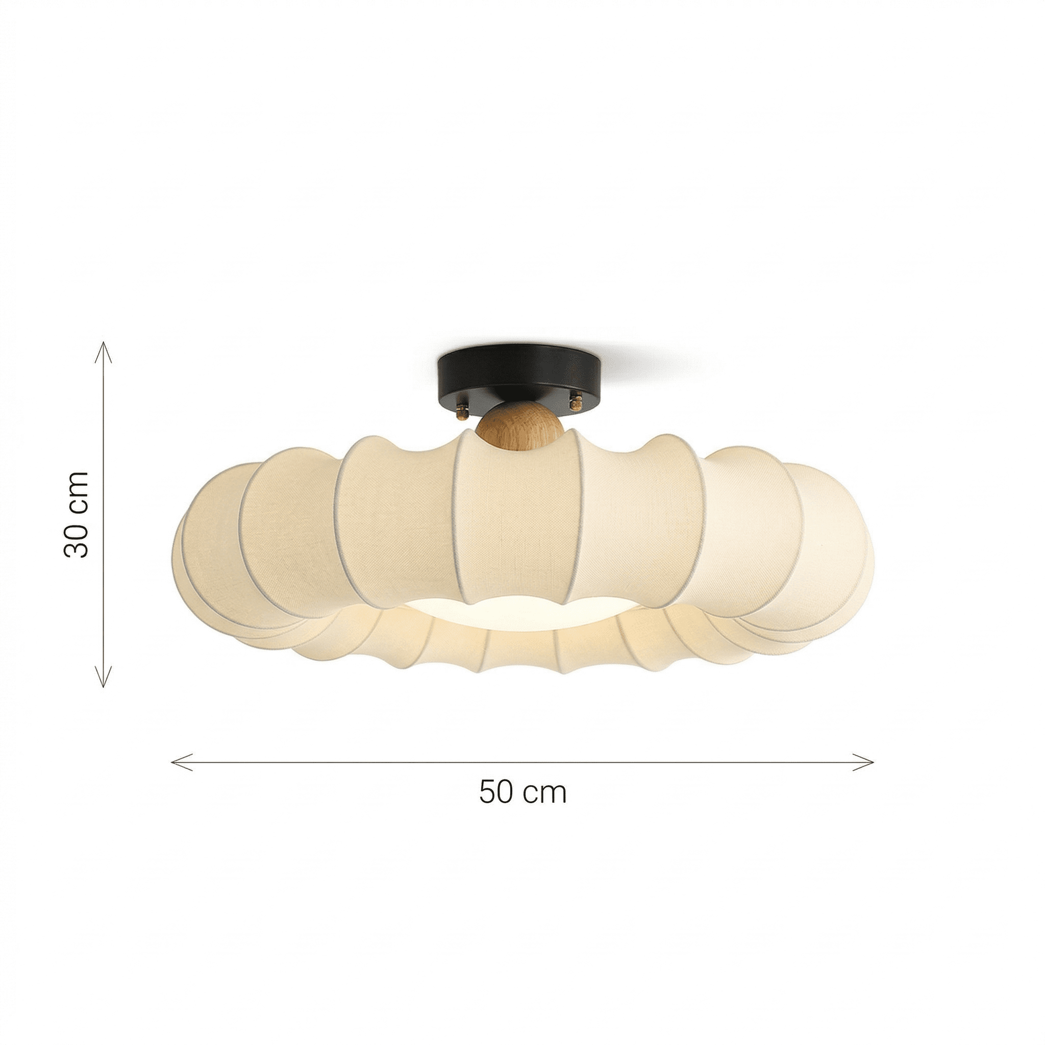 Large Fabric Petal Ceiling Light view 6