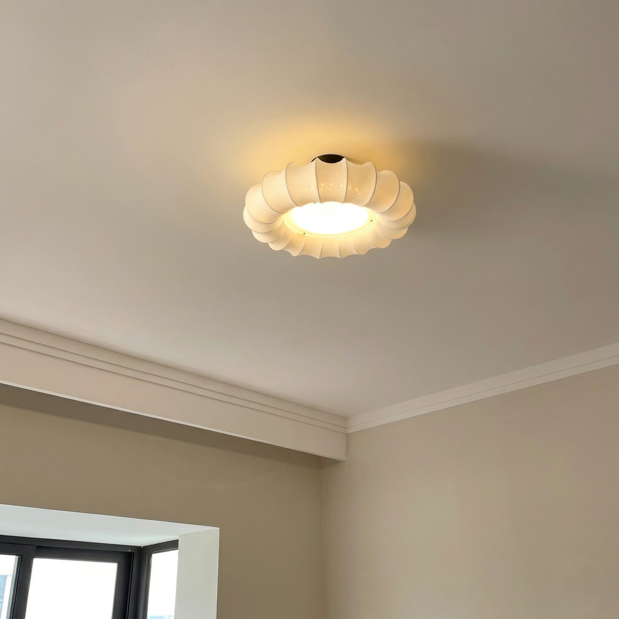 Large Fabric Petal Ceiling Light view 7