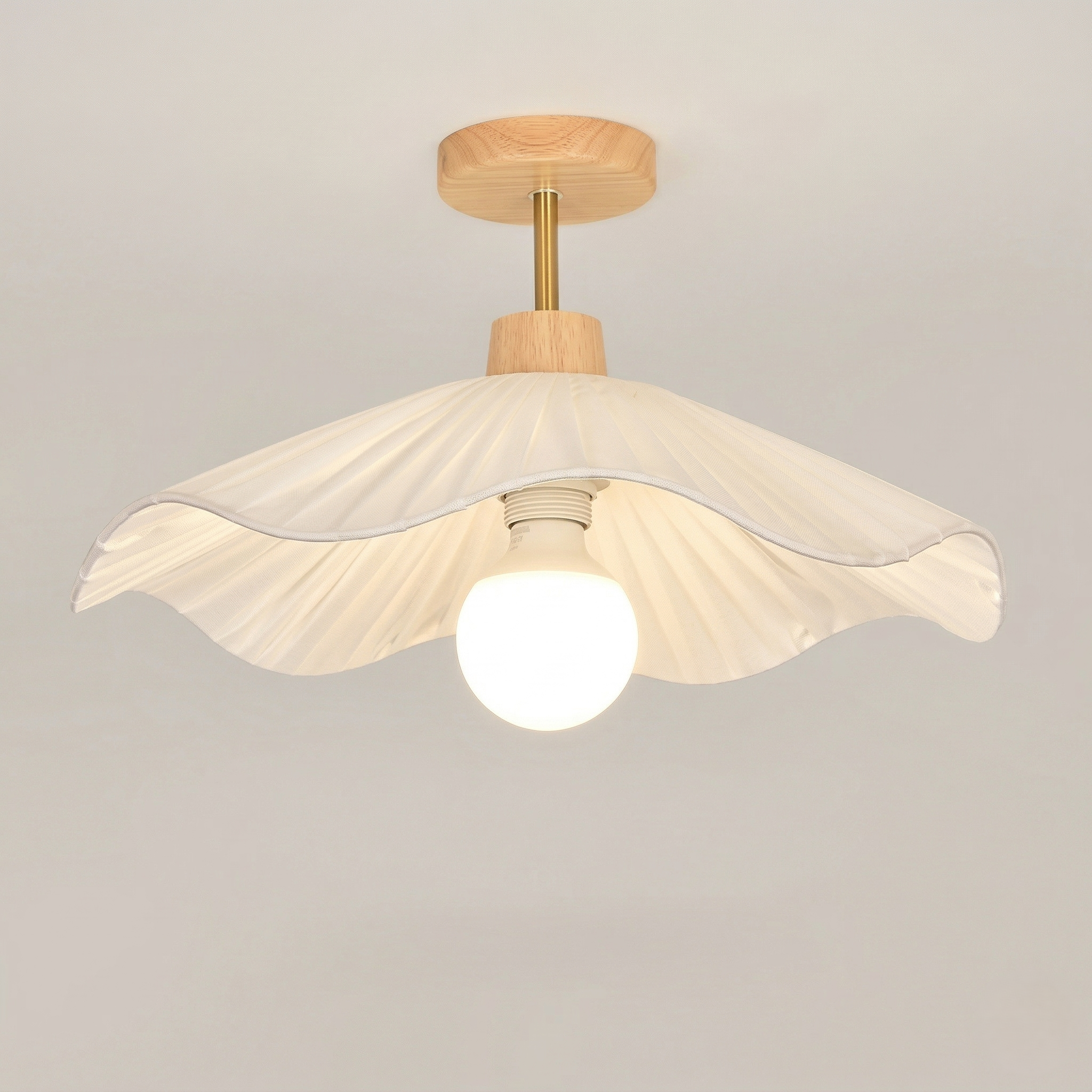 Small Pleated Fabric Ceiling Light view 3