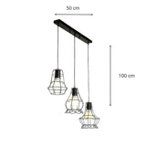 Black Cage Cluster Pendant Light view 2