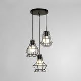 Black Cage Cluster Pendant Light view 4