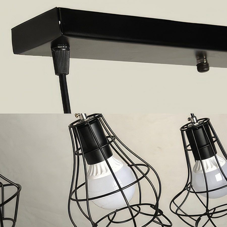 Black Cage Cluster Pendant Light view 6