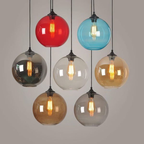 Coloured Glass Pendant Light