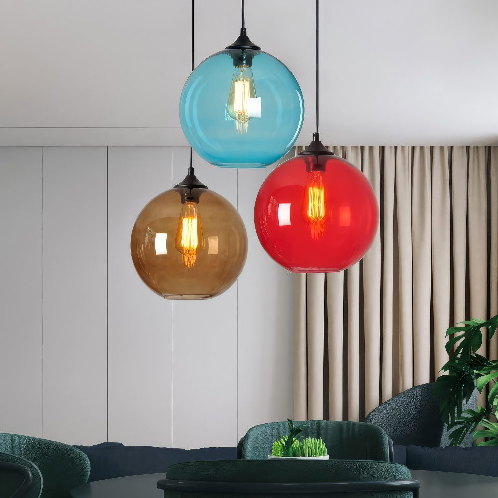 Coloured Glass Pendant Light view 10