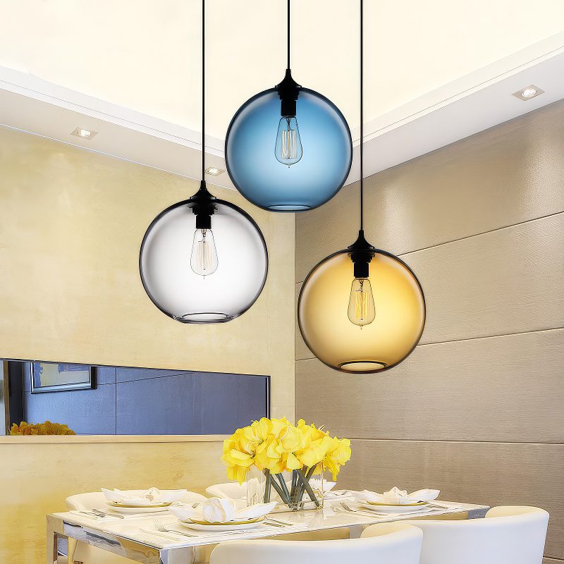 Coloured Glass Pendant Light view 11