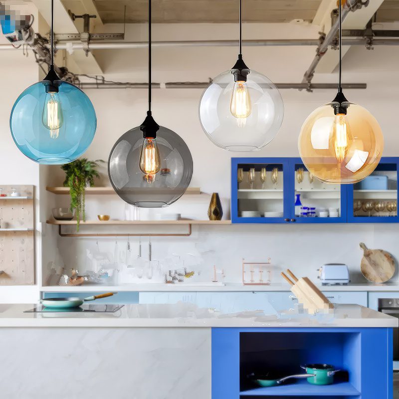 Coloured Glass Pendant Light view 7